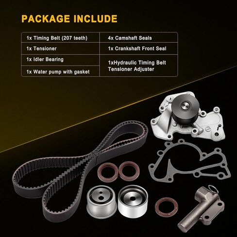 مجموعة حزام التوقيت ASAPE ومضخة مياه مع حشية متوافقة مع TS26315 ITM315 لعام 2001-2005 لشركة Hyundai Santa F، 1999-2005 لشركة Hyundai Sonata 2003-2008 لشركة Hyundai Tiburon 2005-2009 لشركة Hyundai Tucson in Saudi Arabia
