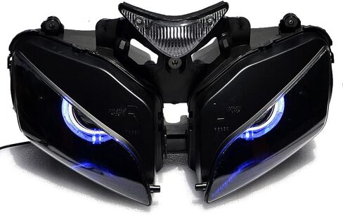 LED الأزرق هالو عين الملاك مجموعة مصابيح أمامية لهوندا CBR1000RR 1000RR 2004 2005 2006 2007 in Saudi Arabia