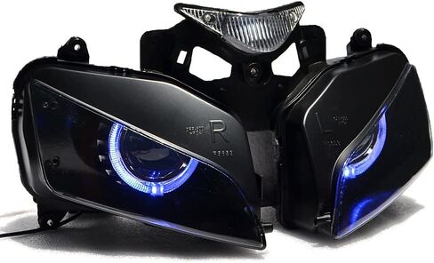 LED الأزرق هالو عين الملاك مجموعة مصابيح أمامية لهوندا CBR1000RR 1000RR 2004 2005 2006 2007 in Saudi Arabia