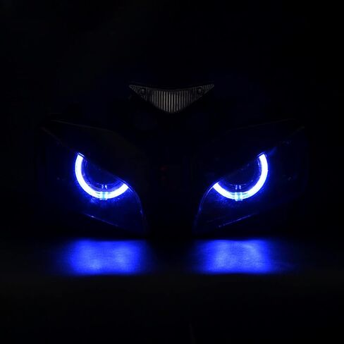 LED الأزرق هالو عين الملاك مجموعة مصابيح أمامية لهوندا CBR1000RR 1000RR 2004 2005 2006 2007 in Saudi Arabia