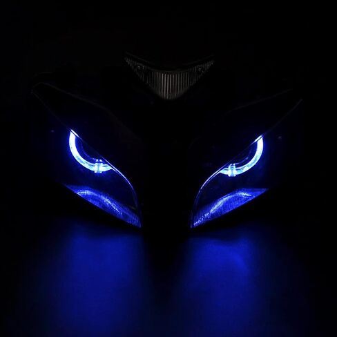 LED الأزرق هالو عين الملاك مجموعة مصابيح أمامية لهوندا CBR1000RR 1000RR 2004 2005 2006 2007 in Saudi Arabia