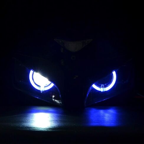 LED الأزرق هالو عين الملاك مجموعة مصابيح أمامية لهوندا CBR1000RR 1000RR 2004 2005 2006 2007 in Saudi Arabia