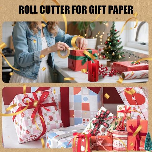 WrappingPaperCutter Cylinder Paper Cutter Paper Cutter for Packaging，Red in Saudi Arabia