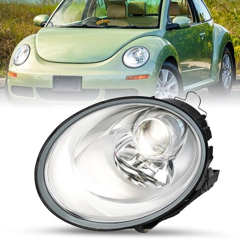SOCKIR Halogen Headlights Assembly Compatible with 2006 2007 2008 2009 2010 Volkswagen Beetle Headlight Headlamps Front Driver Side Headlamp Replacement in Saudi Arabia