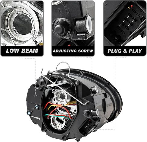 SOCKIR Halogen Headlights Assembly Compatible with 2006 2007 2008 2009 2010 Volkswagen Beetle Headlight Headlamps Front Driver Side Headlamp Replacement in Saudi Arabia