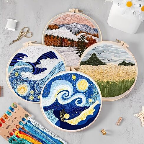 1Pc DIY Embroidery Kit - Create a Stunning Handmade Masterpiece, Fun Craft Project(CX0847) in Saudi Arabia