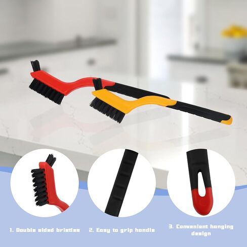 2PCS Small Non-Scratch Nylon Bristles, Wire Brush Set for Cleaning, Car Detailing Brush Set for Cleaning in Holes, Nylons Brushes for Tight Spaces, Nylon Clean Brushes in Saudi Arabia