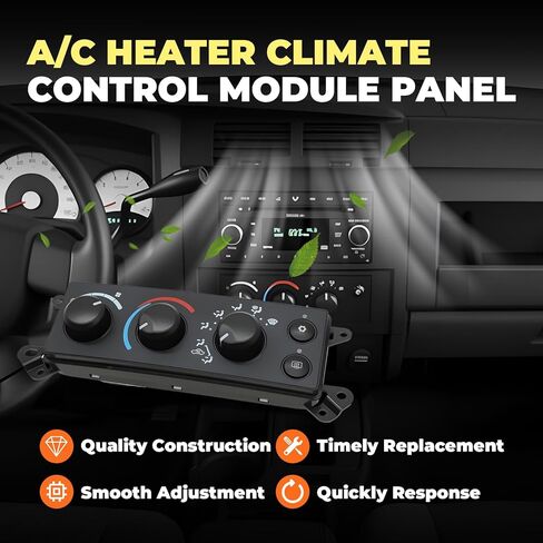 55057079AB HVAC A/C سخان لوحة وحدة التحكم في المناخ متوافقة مع Ram 1500 2500 3500 Dakota 2008-2010 2011 L6 V6 V8 مفتاح تكييف بديل 55056569AE P55056569AC P55056569AD in Saudi Arabia