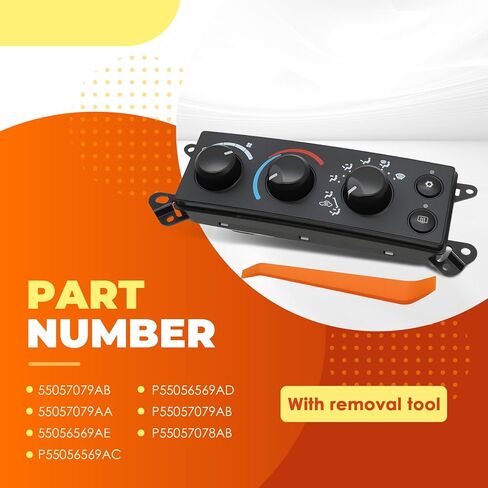 55057079AB HVAC A/C سخان لوحة وحدة التحكم في المناخ متوافقة مع Ram 1500 2500 3500 Dakota 2008-2010 2011 L6 V6 V8 مفتاح تكييف بديل 55056569AE P55056569AC P55056569AD in Saudi Arabia