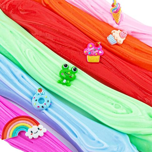 مجموعة سلايم كريستالية شفافة للأطفال، مجموعة صنع سلايم يمكنك صنعها بنفسك مع 36 مجموعة إضافية، دلو سلايم قوس قزح للفتيات والفتيان من عمر 8 إلى 12 سنة، هدية لحفلات أعياد الميلاد وعيد الفصح، 17 أونصة سائلة مصنوعة مسبقًا in Kuwait