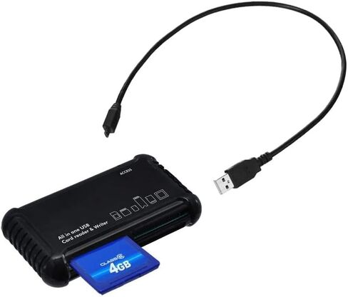 قارئ/كاتب بطاقات ذاكرة USB الكل في 1 فائق السرعة من Acuvar لجميع البطاقات SD/SDHC، Micro SD، CF، XD، MS/Pro & Duo Cards Plug N Play، متوافق مع Apple وWindows، مدعوم من USB in Kuwait