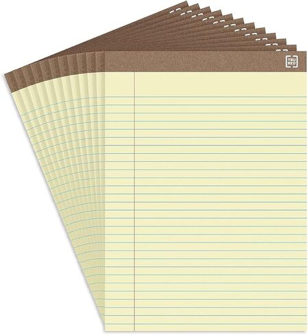 STAPLES TRU RED Notepads 8.5" x 11.75" Wide Ruled White 50 Sheets/Pad, 12 Pads/PK (TR58185) in Saudi Arabia