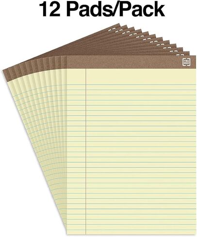 STAPLES TRU RED Notepads 8.5" x 11.75" Wide Ruled White 50 Sheets/Pad, 12 Pads/PK (TR58185) in Saudi Arabia