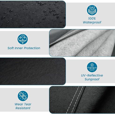 Car Cover for All Weather UV Waterproof Fit 2019 2020 2021 2022 2023 2024 BMW 840i M850I M8 Coupe Convertible - Premier Series (Black) in Saudi Arabia