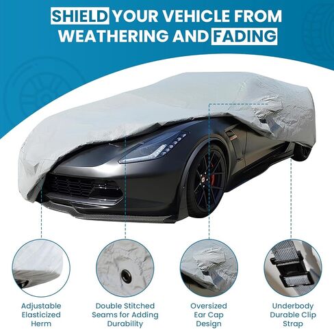 Car Cover for All Weather UV Waterproof Fit 2019 2020 2021 2022 2023 2024 BMW 840i M850I M8 Coupe Convertible - Premier Series (Black) in Saudi Arabia