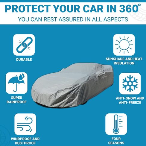Car Cover for All Weather UV Waterproof Fit 2019 2020 2021 2022 2023 2024 BMW 840i M850I M8 Coupe Convertible - Premier Series (Black) in Saudi Arabia