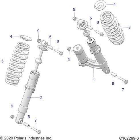 Polaris RZR Shock Sleeve, Genuine OEM Part 5334876, Qty 1 in Saudi Arabia