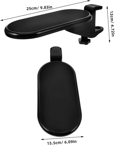 Gadpiparty Computer Arm Rest Rotating Function Ergonomic Support for Desk Chairs and Gaming Accessories Foldable and Adjustable Armrest for Office Workers and Gamers Black in Saudi Arabia