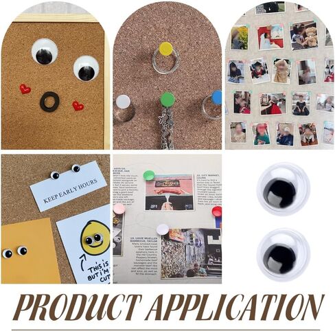 PH PandaHall 100pcs Black Thumb Tacks Wiggle Googly Eye Push Pins Eye Wall Pin Creative Push Pins Tacks 10mm Decorative Thumbtacks Small Cork Board Pushpin for Map Bulletin Board Photo Office Home in Saudi Arabia