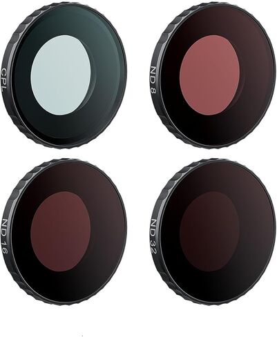 Lens CPL/ND Filter for Insta360 GO3/GO2(4 PCS),CPL/ND8/ND16/ND32 Waterproof Double Sided Coating Filter Accessories Sets Compatible with Insta360 GO3 /GO2 Camera(CPL+ND8+ND16+ND32) in Kuwait