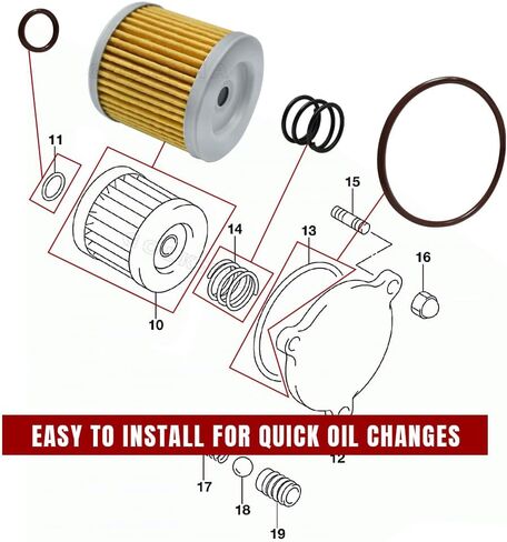 1 PCS Oil Filter Kit For Suzuki DRZ400 Quadsport, Oil Change Kit For Arctic Cat 400, For Kawasaki KFX400 KLX400R OEM#09440-18002 3423-277 92055-S005 in Saudi Arabia