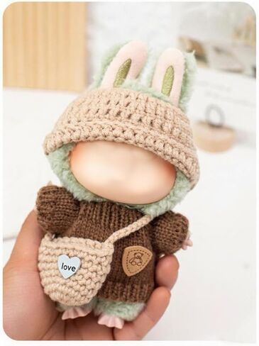 17cm Doll Clothes Set, 6PC Pink Premium Outfit for 17cm 15cm Dolls, Cute Dress Up Fashion, No Doll Included in Saudi Arabia