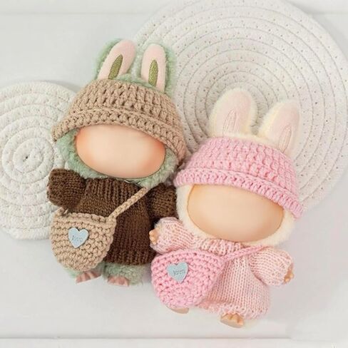 17cm Doll Clothes Set, 6PC Pink Premium Outfit for 17cm 15cm Dolls, Cute Dress Up Fashion, No Doll Included in Saudi Arabia