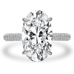 8.0CT Excellent Oval Cut Engagement Ring,D-Color VVS Big CZ Gemstone 925 Sterling Silver Promise Ring in Saudi Arabia