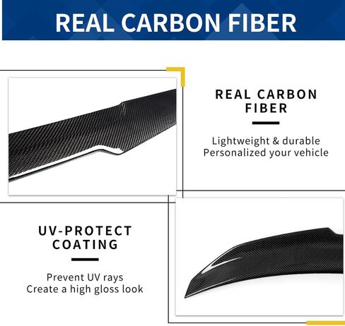 Carbon Fiber Pattern F30 Spoiler PSM-Style Compatible with (2013-2018) 3 Series F30 Sedan / F80 M3 Sedan in Kuwait