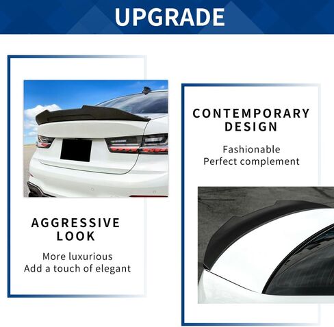 Carbon Fiber Pattern F30 Spoiler PSM-Style Compatible with (2013-2018) 3 Series F30 Sedan / F80 M3 Sedan in Kuwait