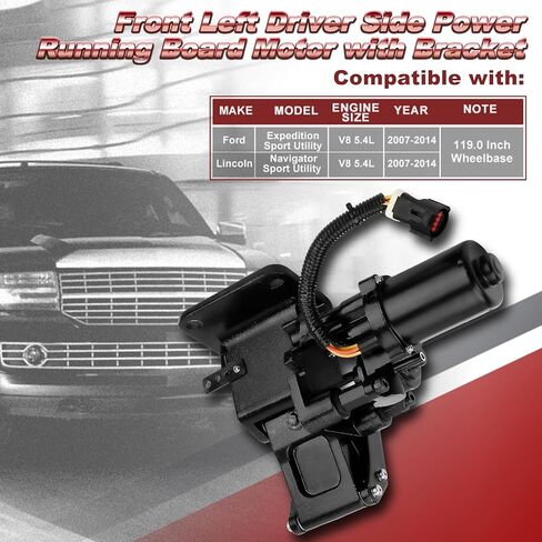 محرك لوحة تشغيل يعمل بالطاقة على الجانب الأيسر للسائق متوافق مع Ford Expedition Sport Utility V8 5.4L 2007-2014، Lincoln Navigator Sport Utility V8 5.4L 2007-2014 (قاعدة عجلات 119 بوصة). 87002001E in Saudi Arabia