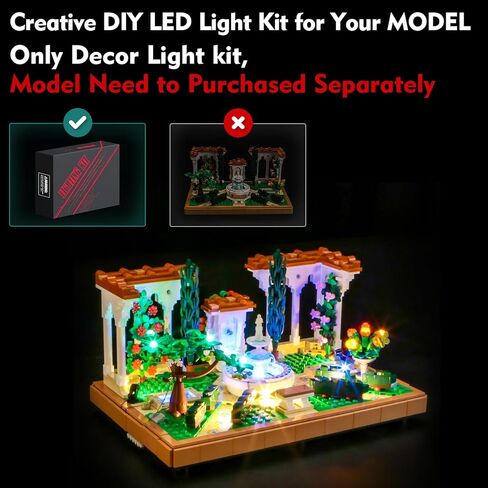 Light kit Compatible with Lego Fountain Garden 10359- No Model Only Light, LED Lighting Accessories Compatible with Lego Spanish Fountain Garden 10359 (Standard Version) in Saudi Arabia