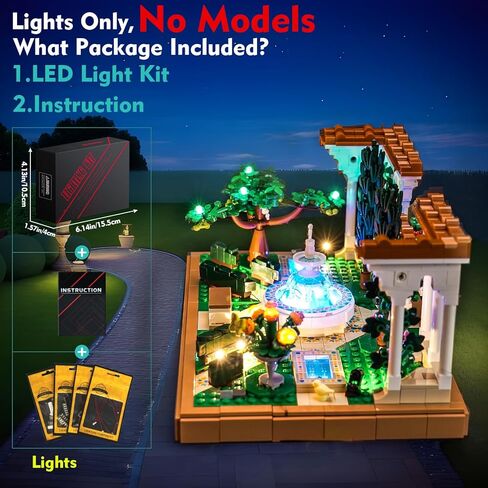 Light kit Compatible with Lego Fountain Garden 10359- No Model Only Light, LED Lighting Accessories Compatible with Lego Spanish Fountain Garden 10359 (Standard Version) in Saudi Arabia