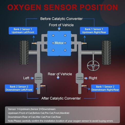 Oxygen Sensor Upstream Downstream O2 Sensor Fit for Honda Accord Odyssey Pilot Ridgeline 2008-2013 for Acura TL TSX 2009-2014 Replace 234-5098 234-4461 4Pcs in Saudi Arabia