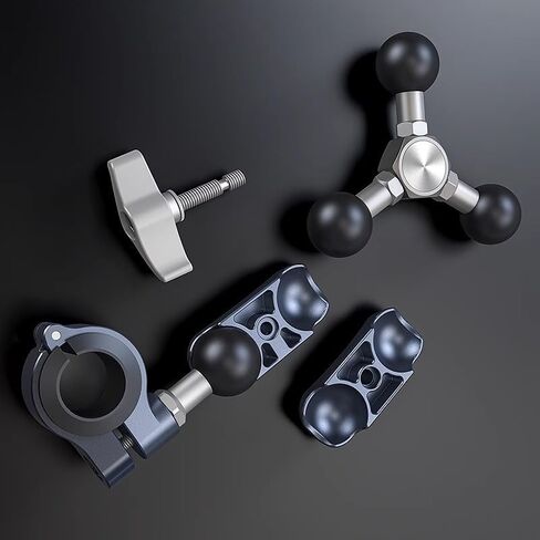 1 inch Ball Mount Base Suction Cups Compatible with Ram Mounts Phone Holder for Motorcycle, Double Socket Arm(R5-2pcs) in Kuwait