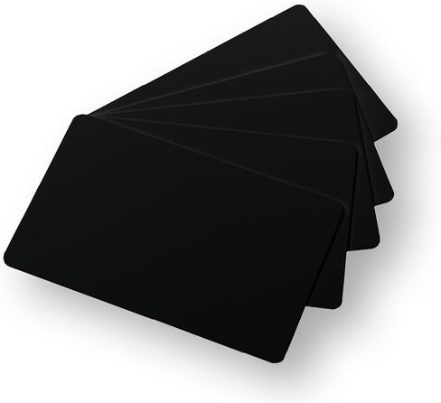 Pack of 100 Standard Length PVC-U Cards - Matte Black - 30 mil - 3.4 in x 2.13 in - Food-Safe - Compatible with All Edikio Printers in Saudi Arabia