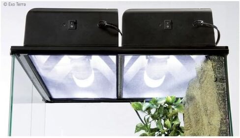 Exo Terra Large Compact Incandescent Light Fixture for Exo Terra Glass Terrariums PT2613 – Measures 36" x 3.5" x 7.8" in Saudi Arabia