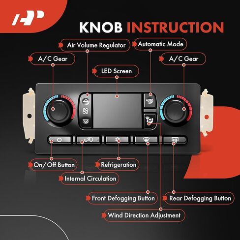 A-Premium Automatic Climate Control Module A/C & Heater Control Panel Compatible with Chevrolet, GMC, Buick & Oldsmobile Vehicles - 2003 2004 Trailblazer EXT, Envoy, Envoy XL XUV, Bravada, Rainier in Saudi Arabia
