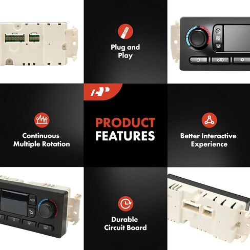 A-Premium Automatic Climate Control Module A/C & Heater Control Panel Compatible with Chevrolet, GMC, Buick & Oldsmobile Vehicles - 2003 2004 Trailblazer EXT, Envoy, Envoy XL XUV, Bravada, Rainier in Saudi Arabia