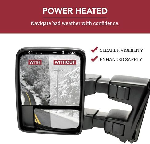 Trail Ridge Towing Mirror Manual Textured Left Right LH RH Pair for Chevy GMC in Kuwait