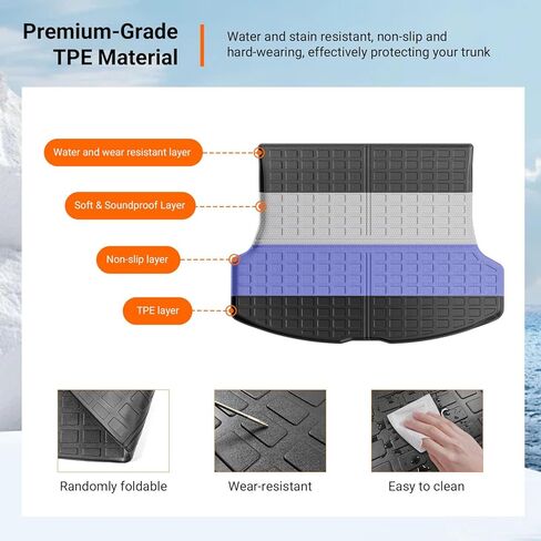 powoq TPE Backrest Mat, Compatible with 2023 2024 Lexus RX350 RX350H RX500H, Inner, Vehicle Specific Fit, 25.59x18.5x0.79 inches, Seat Back Protection in Kuwait