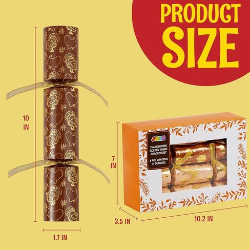 JOYIN 8 PACK Thanksgiving Non-Snap Party Favor, Maple Style Thanksgiving No Snap Party Table Favor Set with Joke Dice & Gifts, Fall Holiday Dinner Traditions Prizes Supplies for Kids Adults in Saudi Arabia