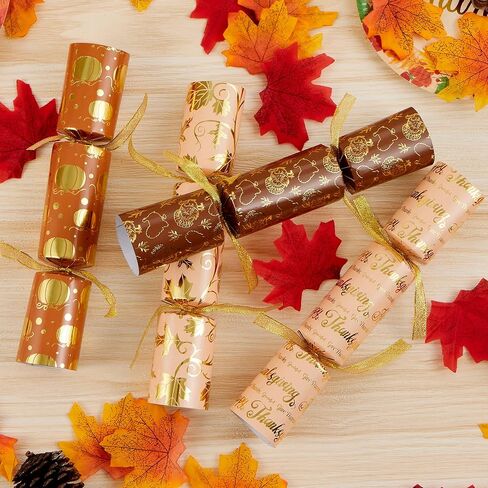 JOYIN 8 PACK Thanksgiving Non-Snap Party Favor, Maple Style Thanksgiving No Snap Party Table Favor Set with Joke Dice & Gifts, Fall Holiday Dinner Traditions Prizes Supplies for Kids Adults in Saudi Arabia