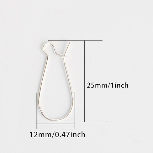 100PCS 1Inch Long Golden Ear Wire Hooks, Kidney Earring Findings, Tone Teardrop Earring Wires for DIY, Craft, Jewelry Making in Kuwait