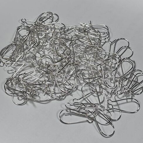 100PCS 1Inch Long Golden Ear Wire Hooks, Kidney Earring Findings, Tone Teardrop Earring Wires for DIY, Craft, Jewelry Making in Kuwait