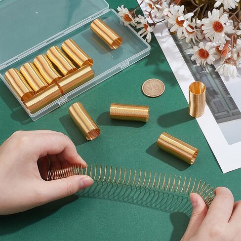 PH PandaHall 500 Loops Steel Memory Wire Golden Jewelry Wire Bendabe Metal Craft Wires for Women Rings Coil Ring Earrings Jewelry Making, Inner Diameter: 18mm, 22 Gauge in Saudi Arabia