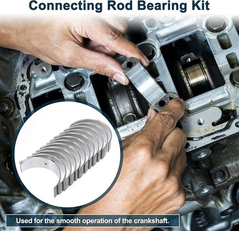 Connecting Rod Bearing Set No.1211102P00 for Nissan Frontier 1999-2004 Engine Rod Bearing Kit Metal Silver Tone 12 Pcs in Saudi Arabia