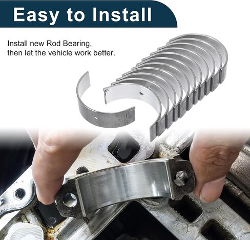 Connecting Rod Bearing Set No.1211102P00 for Nissan Frontier 1999-2004 Engine Rod Bearing Kit Metal Silver Tone 12 Pcs in Saudi Arabia