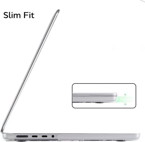Anban Compatible with MacBook Pro 14 inch Case 2025-2021 M5 M4 M3 M2 M1 Pro Max Chip A3434 A3112 A3185 A3401 A2918 A2992 A2779 A2442, Plastic Hard Shell Case+Keyboard Cover+Screen Protector, Clear in Saudi Arabia
