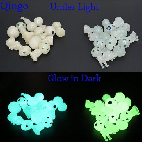 إكسسوارات الحديقة الجنية شجرة الجان تتوهج في الظلام ديكور كائن فضائي مصغر طقم شبح مضيء لتزيين المناظر الطبيعية الصغيرة في الهواء الطلق مجموعة ساحة الفناء (20 أخضر) in Kuwait